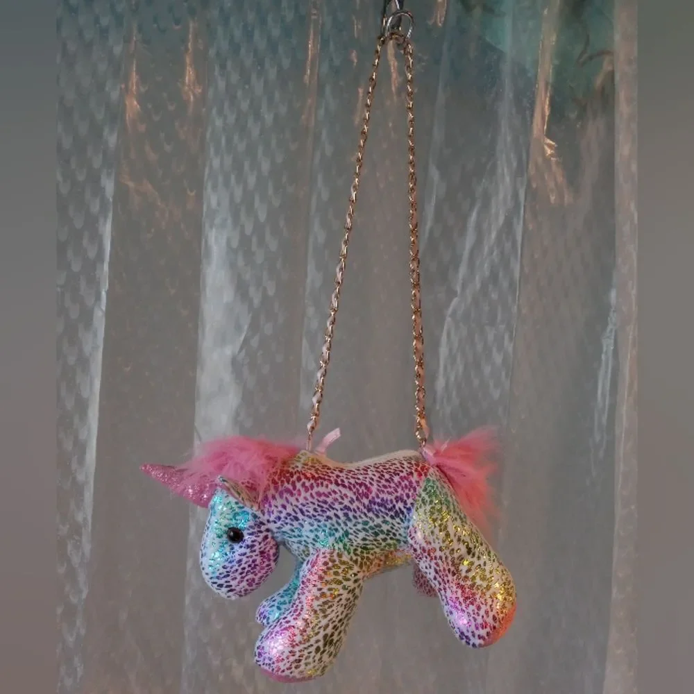 Unicorn Purse Plush Pink-Purple